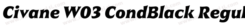 Civane W03 CondBlack Regular字体转换
